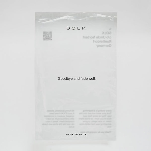 Solk product packaging with text on a white background